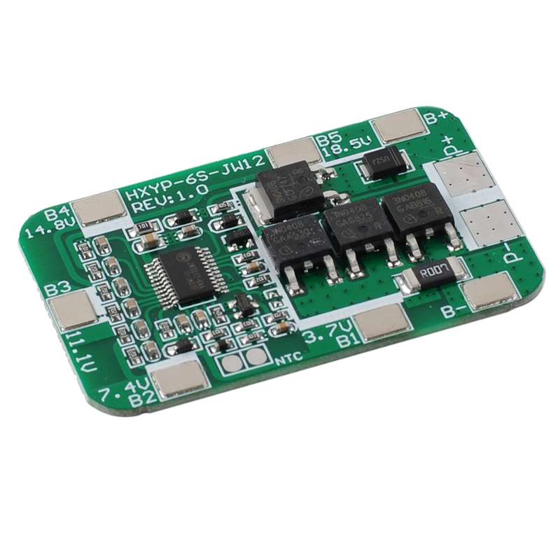 Carte BMS module protection batterie lithium 6S 22.2V 12A haute intensité 20A sans équilibrage